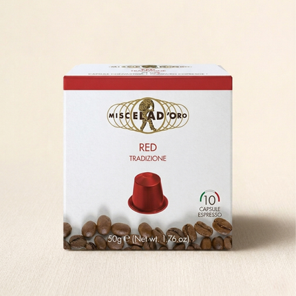 Miscela D'Oro Red - capsules compatibles Nespresso® - Alba Caffè