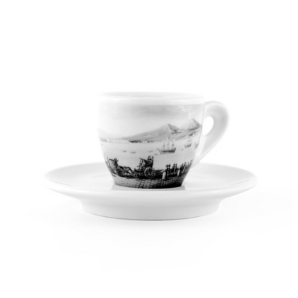 Caffè Partenope - Lot de 6 Tasses Céramique Golf De Naples - Alba Caffè