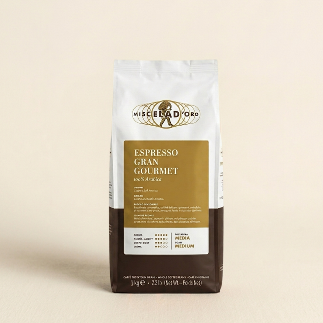 Miscela D'Oro Grand Gourmet - 1kg de café en grain 100% Arabica - Alba Caffè