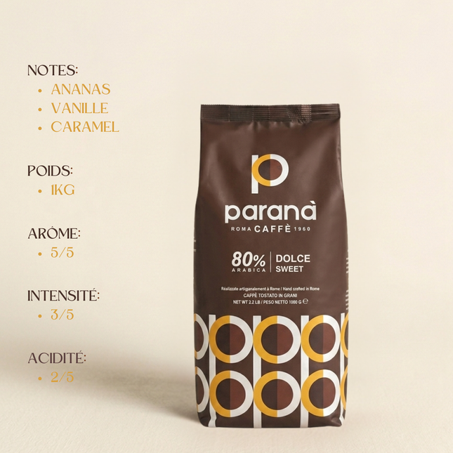 Parana Caffè Dolce Sweet - 1kg de café en grain - Alba Caffè