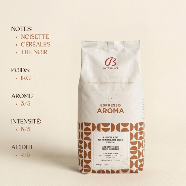 Caffè Barbera Espresso Aroma - 1kg de café en grain - Alba Caffè
