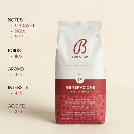 Caffè Barbera 4ème Génération - 1kg de café en grain - Alba Caffè