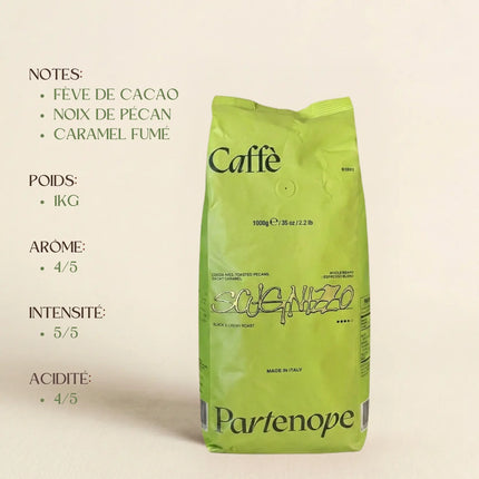 Café partenope Scugnizzo - 1kg de café en grain 100% Robusta - Alba Caffè
