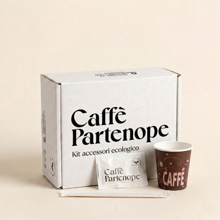 Accessoire Caffè Partenope - kit de 150 Gobelets, sucres et agitateurs - Alba Caffè
