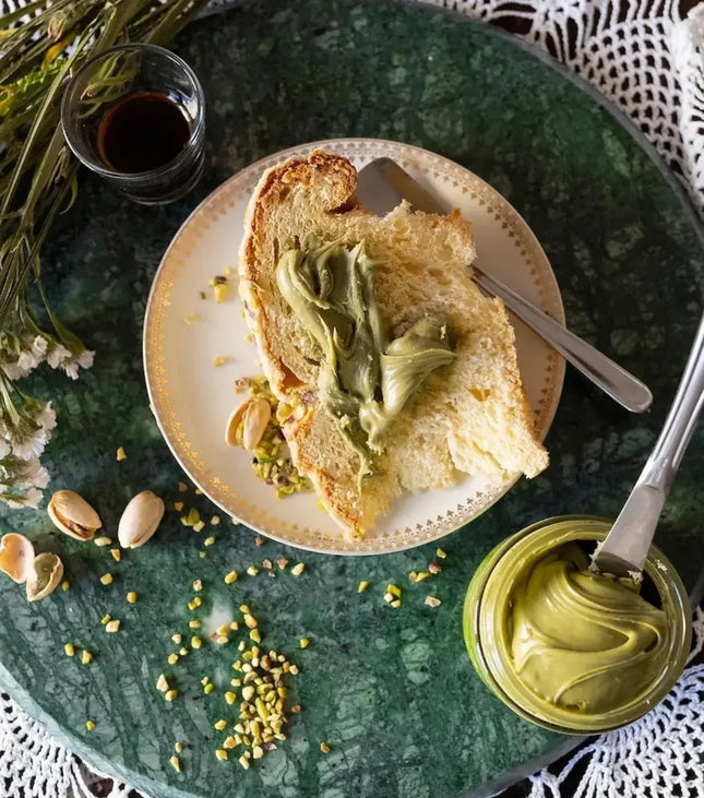 Panettone artisanal à la crème de pistache de Bronte (AOP) - Alba Caffè
