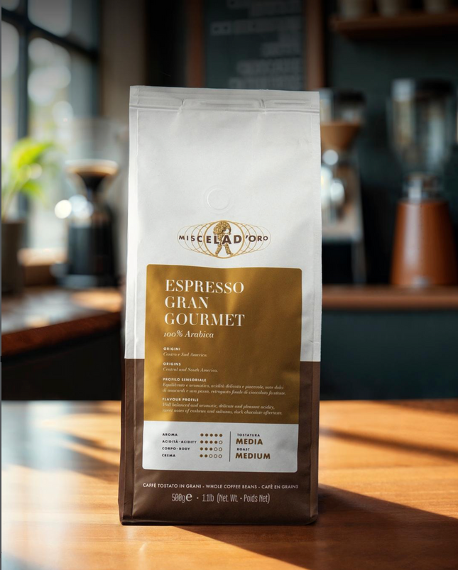 Miscela D'Oro Grand Gourmet - 1kg de café en grain 100% Arabica