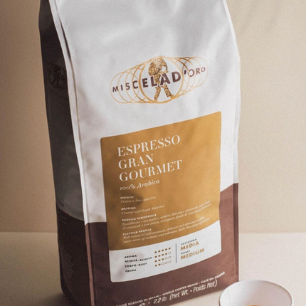 Miscela D'Oro Grand Gourmet - 1kg de café en grain 100% Arabica