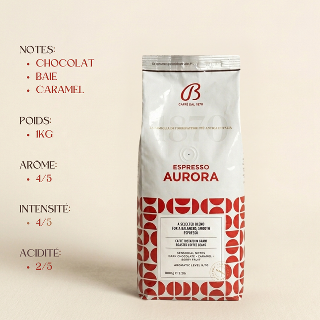 Caffè Barbera Espresso Aurora - 1kg de café en grain - Alba Caffè