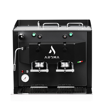 Aroma Compact with Steam noire - machine professionnelle 2 groupes avec vapeur