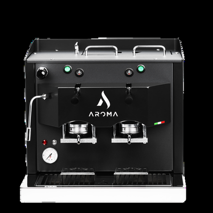 Aroma Compact with Steam noire - machine professionnelle 2 groupes avec vapeur