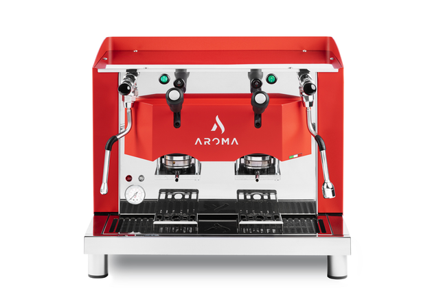 Aroma La Doppia rouge - machine à café professionnelle 2 groupes